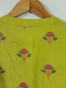 Florescent Green Printed Kurta (Women's)