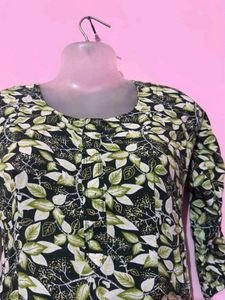 Stylish Leaf Print Kurta