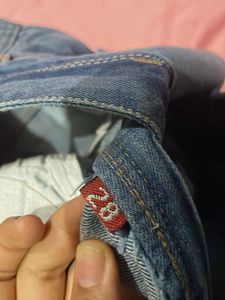 Wide Leg Blue Denim Jeans
