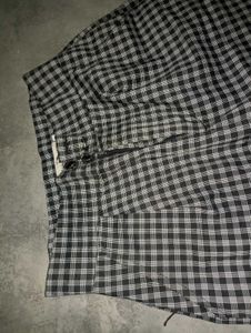 Gingham Checkered Wide Leg Pants