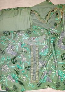 Floral Print Kurta set with dupatta