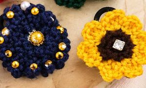 Handmade Crochet Hair Ties - 6 Pc Combo