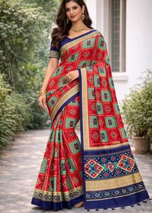 New cotton blend sarees stock clearance