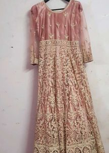 Elegant Pink Embroidered Anarkali