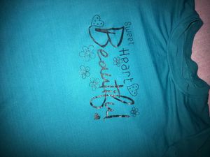 Teal T-Shirt with 'Beautiful' Graphic