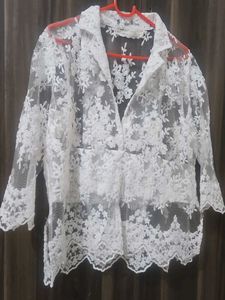 Elegant White Lace Blouse