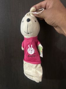 cute plush rabbit pencil case or bag charm with