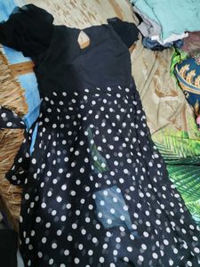 Chic Polka Dot Midi Dress