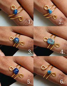 Gemstone Adjustable rings
