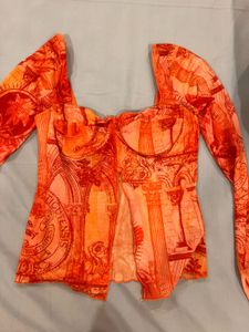 Glassons Abstract Corset Top