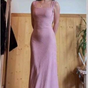 Pink Bodycon Maxi Dress