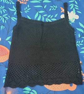 Black Knit Camisole Top