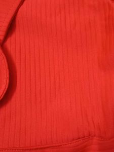 Stylish Red Front Knot Crop Top