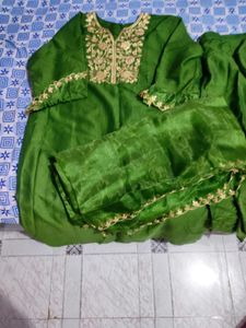 Green Kurta Set with Dupatta