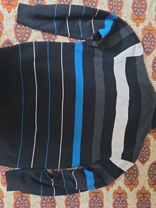 Men's Striped Athletic Sweatshirt