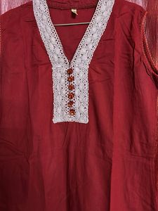 Vintage Maroon Tunic Top