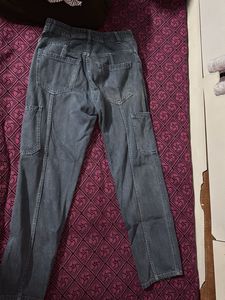 Grey Cargo Jeans