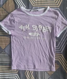 Lilac Crop Tee ( Not Used)