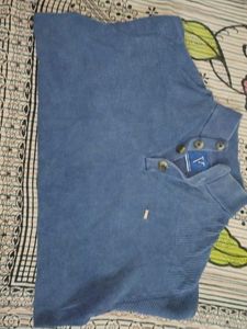 Classic Blue Mock Neck Sweater