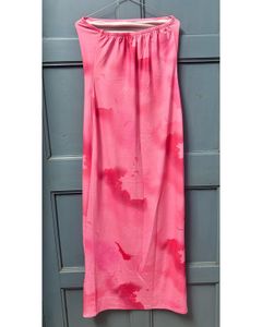 Vibrant Pink Tie-Dye Maxi Dress