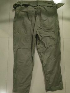 Olive Belted Trousers