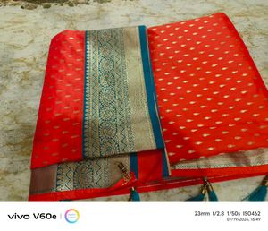 Stunning Red Banarasi Silk Saree
