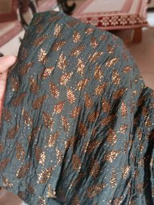 Elegant Black blouse with Golden Embellishments