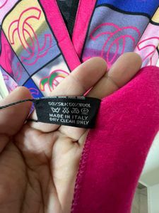 Chanel Colorful CC Logo Scarf