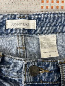 Light Wash Denim Mini Skirt