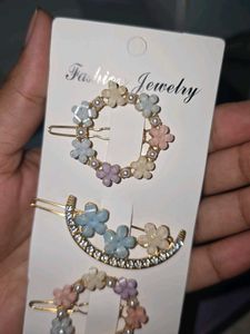 Cute Floral Hair Clips Set