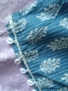 Blue Printed Kurti , aesthetic