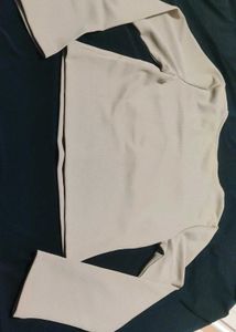 Ribbed Lace Trim V-Neck Top
