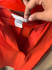 Vibrant Orange Sleeveless Top