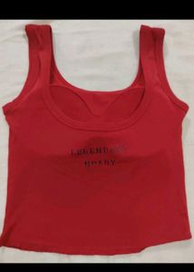 Cute Red "LEGE" Crop Top