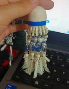 Handmade Badminton Shuttlecock Keychain