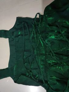 Elegant Green Fit and Flare Dress