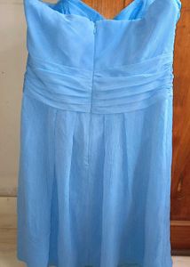 Blue Strapless bold n beachy dress