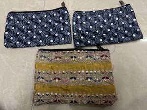 Chic Designer Zipper Pouches (Set of 3)