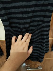 Black An Grey Line T Shirt