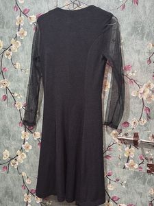 Elegant Black Dress with Lace Detail