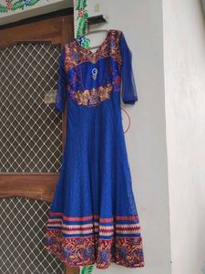 NAVY BLUE anarkali with dupatta