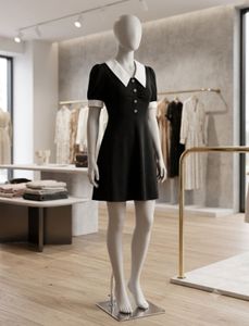 Chic Black Collared Dress