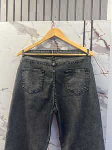 Gray High west Wide Leg Jeans Waist-28