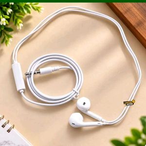 3 Pairs Wired Earphones - Black, White, Red