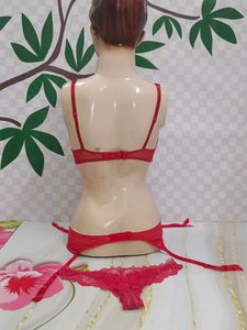 (1429)Red Lace Garter Belt