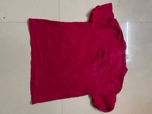 Maroon T-shirt with Daisy Print