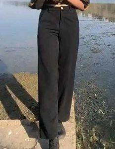 Classic Black Wide-Leg Pants