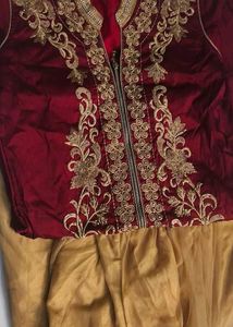 wedding maroon farara set