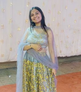 Grey Silver Colour Lehenga Duppata And Blouse
