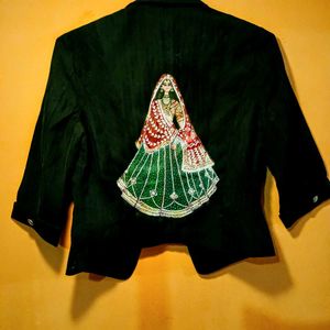 hand painted black jacket